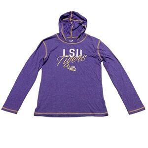 LSU Long Sleeve Hoodie Shirt Girls Youth Sz XL (16) College Sports Geaux Tigers